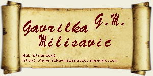 Gavrilka Milisavić vizit kartica